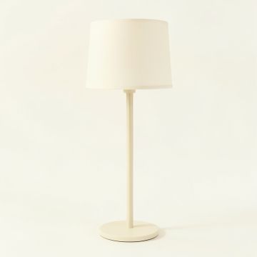 Aspen Crest Floor Lamp With A Plain Fabric Shade - Ivory (synthetic illustration; no displayed measurements)