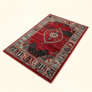 Rad Wave Power Loom Red/Gray/Black Rug (synthetic illustration; no displayed measurements)