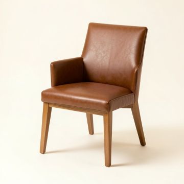 Malonne Faux Leather Solid Wood Parsons Chair (synthetic illustration; no displayed measurements)
