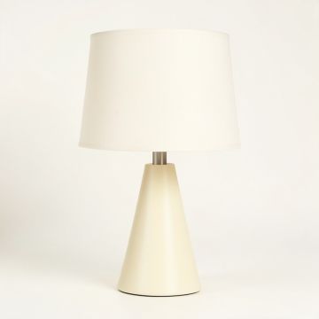 Olive Dale Table Lamp With A Plain Fabric Shade - Cream (synthetic illustration; no displayed measurements)