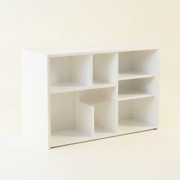 Stone Edge Desktop Shelving Unit - White (synthetic illustration; no displayed measurements)