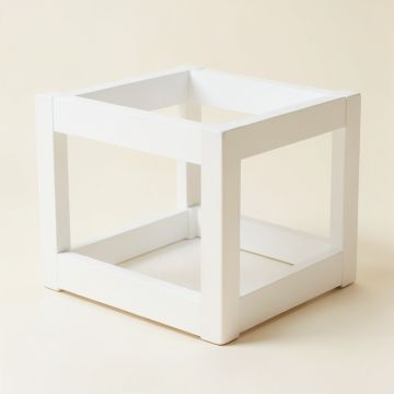 Aspen Dell Empty Furniture-Style Pet Crate - White (synthetic illustration; no displayed measurements)