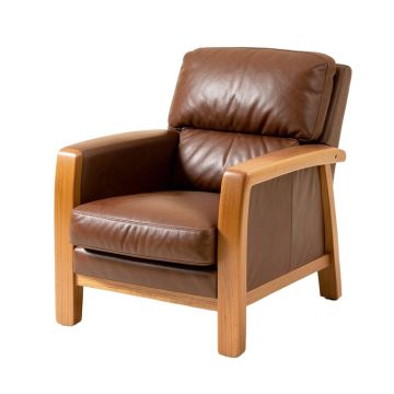 Carleen 31 '' Wide Top Grain Leather Lounge Chair