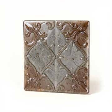 6 '' X 6 '' Glass Decorative Accent Tile In Gray/Brown (synthetic illustration; no displayed measurements)