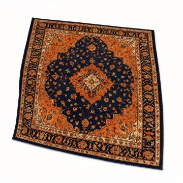 Hillsby Oriental Orange/Dark Blue Area Rug (synthetic illustration; no displayed measurements)