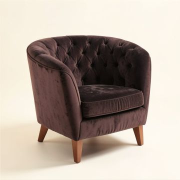 Lilly 26.4 '' Wide Tufted Velvet Armchair (synthetic illustration; no displayed measurements)