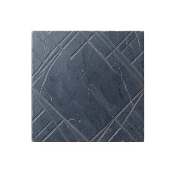 Linden Branch Uninstalled Square Decorative Tile - Navy