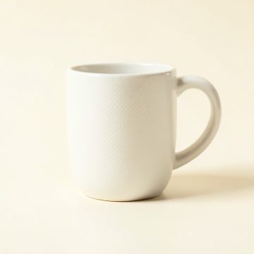 Ridge Dale Ceramic Mug - White (synthetic illustration; no displayed measurements)