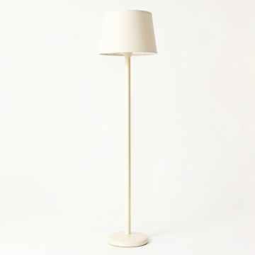 Glen Brook Floor Lamp With A Plain Fabric Shade - Ivory (synthetic illustration; no displayed measurements)