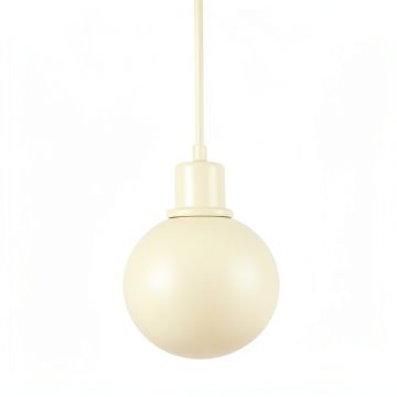 Heath Crest Pendant Light Suspended From One Plain Cable - Cream (synthetic illustration; no displayed measurements)