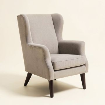 Clara Upholstered Wingback Arm Chair (synthetic illustration; no displayed measurements)