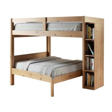 Mclin Twin Over Full Bed With Bookcase