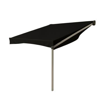 Motorized Retraction Side Awning In Black