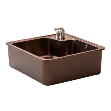 Copper Bar And Prep Sinks 16 '' L X 16 '' W Dual Mount Kitchen Sink