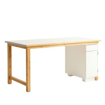 Briar Dale Empty Workshop Workbench - White