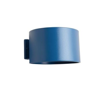 Briar Dell Wall Sconce Mounted On A Plain Wall - Blue