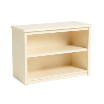 River Bend Low Bookcase - Cream (synthetic illustration; no displayed measurements)