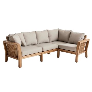 Brunswick 5 Piece Teak Sofa Seating Group With Cushions