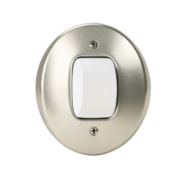 Stamped Round 1-Gang Toggle Light Switch Wall Plate