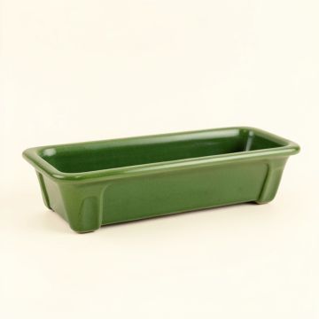 Spruce Bend Empty Railing Planter With Integral Brackets - Green (synthetic illustration; no displayed measurements)