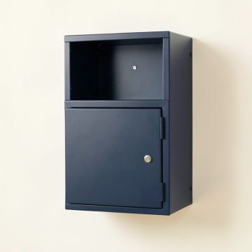 Meadow Bridge Wall-Mounted Entry Cabinet - Navy (synthetic illustration; no displayed measurements)