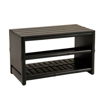 Laurel Dell Shoe Storage Bench - Black (synthetic illustration; no displayed measurements)