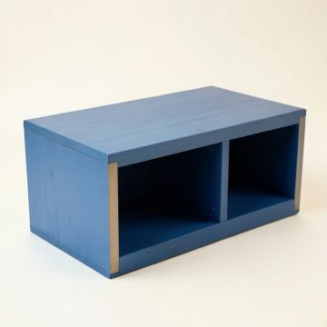 Shore Arc Shoe Storage Bench - Blue (synthetic illustration; no displayed measurements)