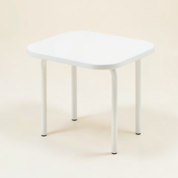 Maple Canyon Compact Balcony Table - White (synthetic illustration; no displayed measurements)