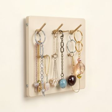 Wall Jewelry Organizer With Unique Jewelry Hanger Design For Necklace Rack (synthetic illustration; no displayed measurements)