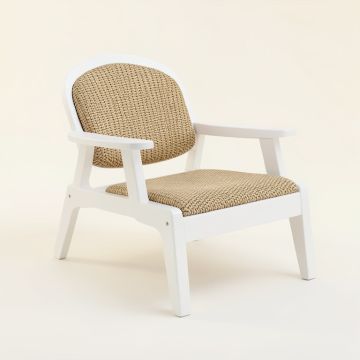 Heath Crossing Outdoor Lounge Chair - White (synthetic illustration; no displayed measurements)