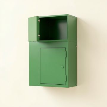Dune Bluff Wall-Mounted Entry Cabinet - Green (synthetic illustration; no displayed measurements)