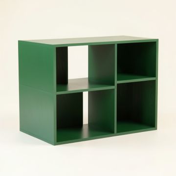 Cedar Arc Desktop Shelving Unit (synthetic illustration; no displayed measurements)