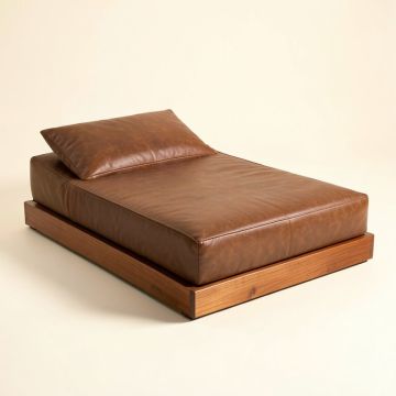 Capems 65.35 '' Faux Leather Pillow Top Arm Sleeper (synthetic illustration; no displayed measurements)