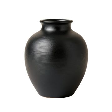 Hill Arc Empty Decorative Vase - Black