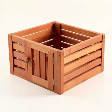 Sage Brook Empty Furniture-Style Pet Crate - Terracotta (synthetic illustration; no displayed measurements)