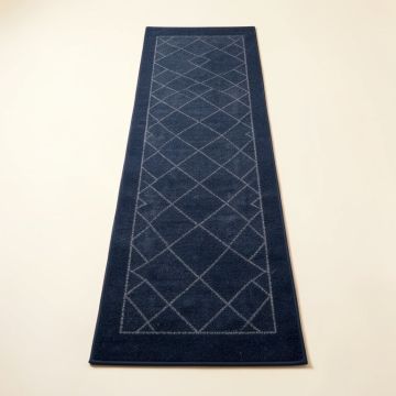 Meadow Bluff Narrow Runner Rug - Navy (synthetic illustration; no displayed measurements)