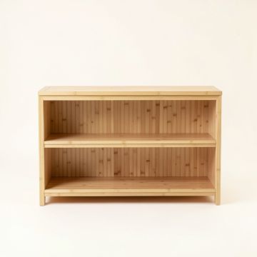 Heath Branch Low Bookcase - Beige (synthetic illustration; no displayed measurements)
