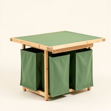 Holly Arc Laundry Sorting Station With Plain Removable Bags (synthetic illustration; no displayed measurements)