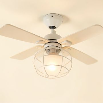 Coven 5 - Blade Caged Ceiling Fan Light Kit Included (synthetic illustration; no displayed measurements)