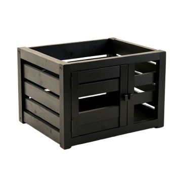 Hill Branch Empty Furniture-Style Pet Crate - Black
