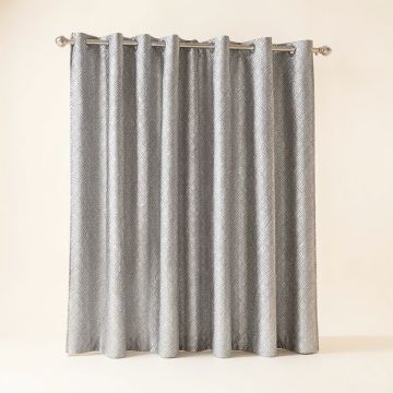 Neida Ironwork Sateen Woven Geometric Room Darkening Thermal Grommet Curtain Panels (synthetic illustration; no displayed measurements)