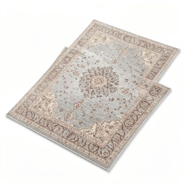 Oriental Saffron/Light Gray Area Rug (synthetic illustration; no displayed measurements)