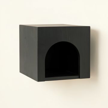 Meadow Brook Wall-Mounted Cat Perch - Black (synthetic illustration; no displayed measurements)