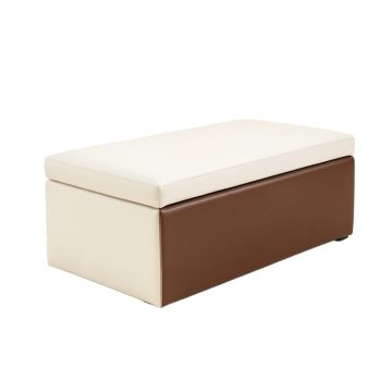 Adora Faux Leather Upholstered Flip Top Storage Bench