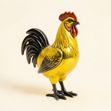 Allurine Metal Rooster Figurine (synthetic illustration; no displayed measurements)