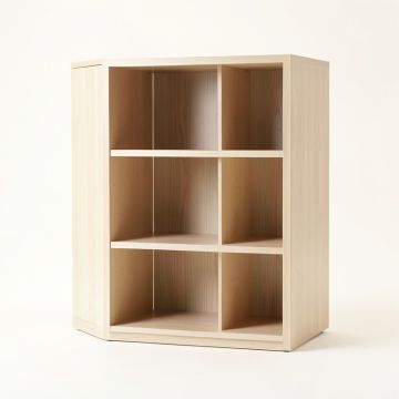 Cliff Crest Freestanding Bookcase - Beige (synthetic illustration; no displayed measurements)