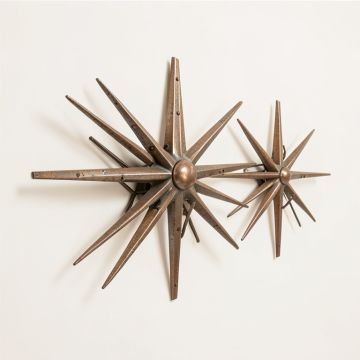 3 Piece Aged Mid-Century Atomic Star Burst Wall Décor Set (synthetic illustration; no displayed measurements)