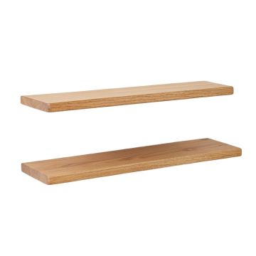 Carissa 2 Piece Poplar Solid Wood Floating Shelf