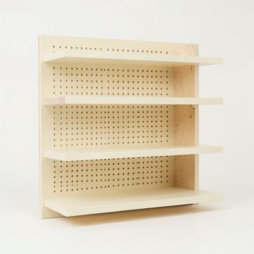 Alder Bluff Empty Wall-Mounted Tool Organizer Panel - Cream (synthetic illustration; no displayed measurements)