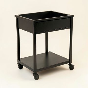 Reed Crest Empty Rolling Workshop Cart - Black (synthetic illustration; no displayed measurements)